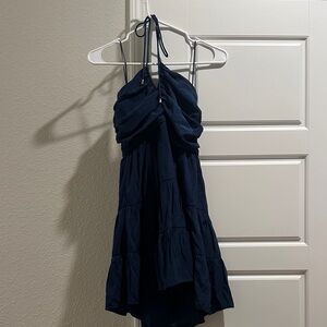 Navy Halter Dress